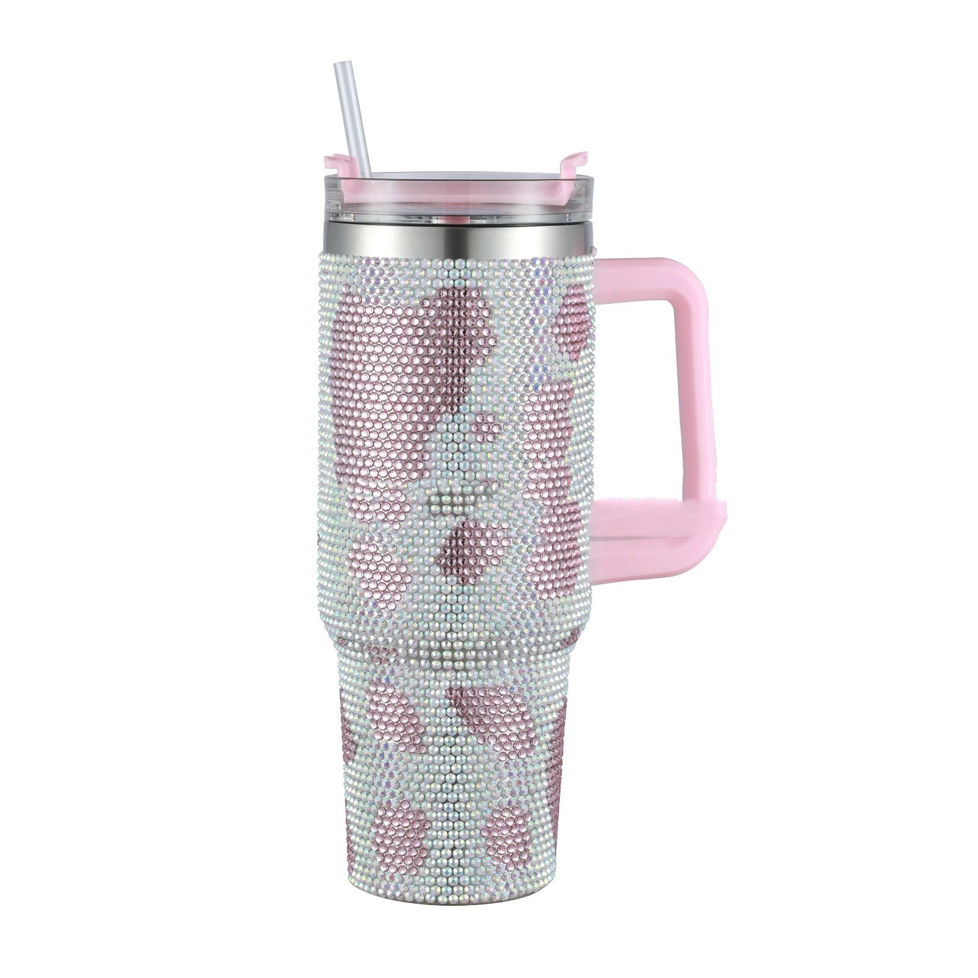 Ultimate Hydration Meets Premium Style – 40oz Diamond Stainless Steel Insulated Cup