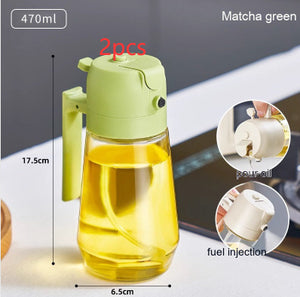2-in-1 Oil Sprayer & Pour Bottle – Smart, Stylish, and Healthy Cooking!