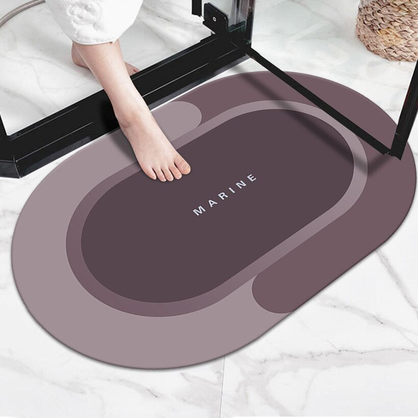 Absorbent Diatom Ooze Soft Cushion Foot Mat – Quick-Drying & Stylish Comfort