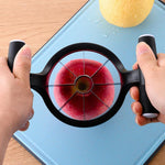 Stainless Steel Fruit Slicer - 8-Wedge Pear/Lemon Cutter with TPR Handle