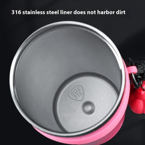 Stainless Steel Large-Capacity Vacuum Cup with Straw & Rope Handle – 710ml