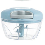 2-in-1 Hand-Pull Veggie Chopper – Dual Bowl & Multi-Blade