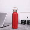 Server Kitchen Stainless Steel Sports Bottle – Bamboo Lid, Double-Layer Vacuum Mug