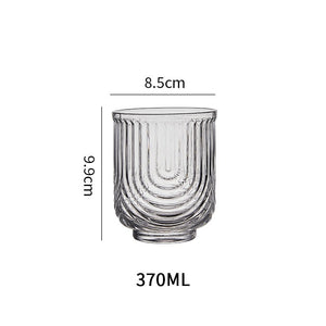 Handmade Small U Glass Water Cup – Unique Clear Juice Cup, Minimalist Niche Design, Heat-Resistant Glass for Home, Office & Cafés