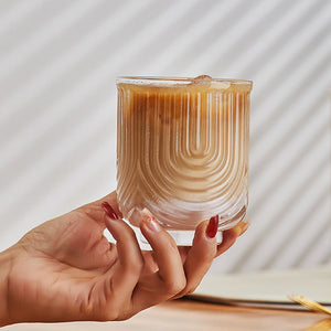 Handmade Small U Glass Water Cup – Unique Clear Juice Cup, Minimalist Niche Design, Heat-Resistant Glass for Home, Office & Cafés
