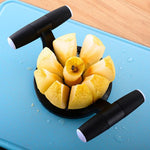 Stainless Steel Fruit Slicer - 8-Wedge Pear/Lemon Cutter with TPR Handle