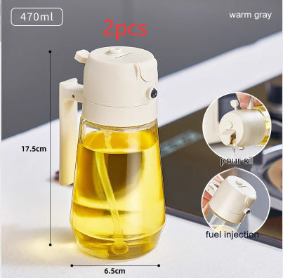2-in-1 Oil Sprayer & Pour Bottle – Smart, Stylish, and Healthy Cooking!