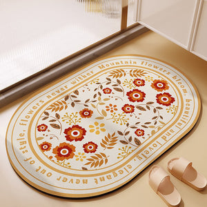 Absorbent Diatom Ooze Soft Cushion Foot Mat – Quick-Drying & Stylish Comfort