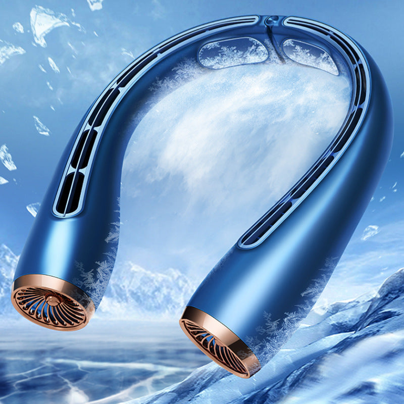 Beat the Heat with the Revolutionary Neck Hanging Bladeless Fan!