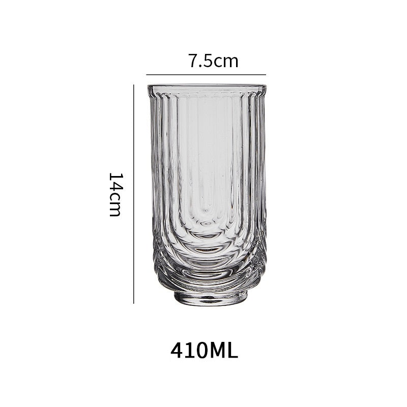 Handmade Small U Glass Water Cup – Unique Clear Juice Cup, Minimalist Niche Design, Heat-Resistant Glass for Home, Office & Cafés
