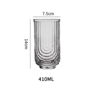 Handmade Small U Glass Water Cup – Unique Clear Juice Cup, Minimalist Niche Design, Heat-Resistant Glass for Home, Office & Cafés
