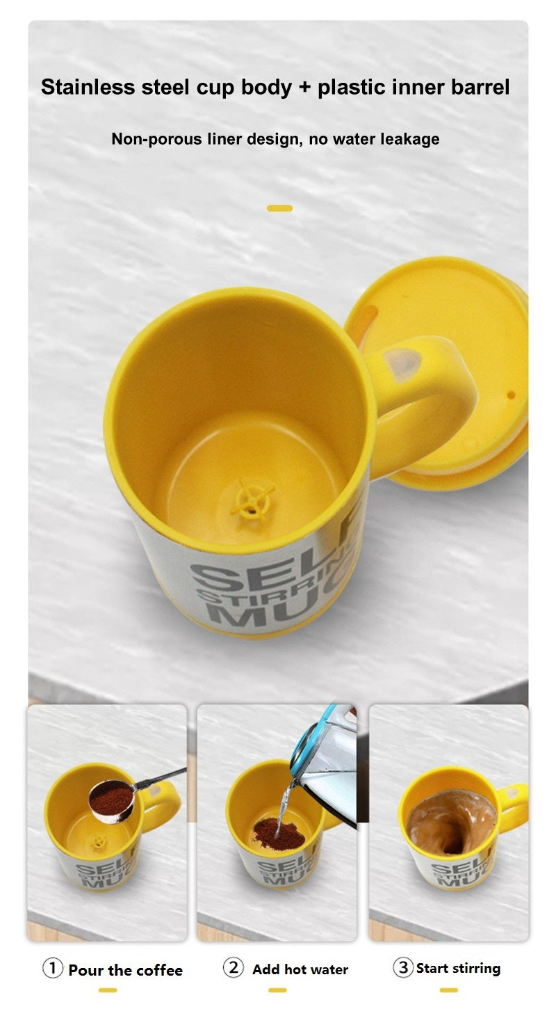 The Future of Drinking is Here – Automatic Self-Stirring 304 Stainless Steel Mug!