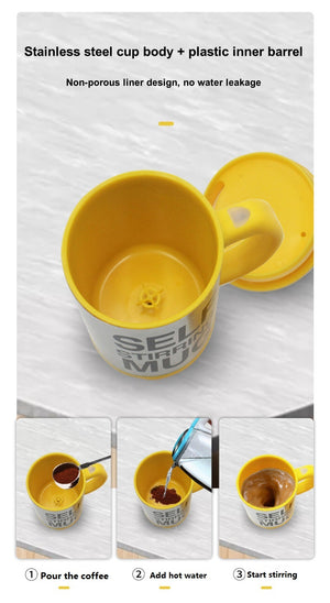The Future of Drinking is Here – Automatic Self-Stirring 304 Stainless Steel Mug!