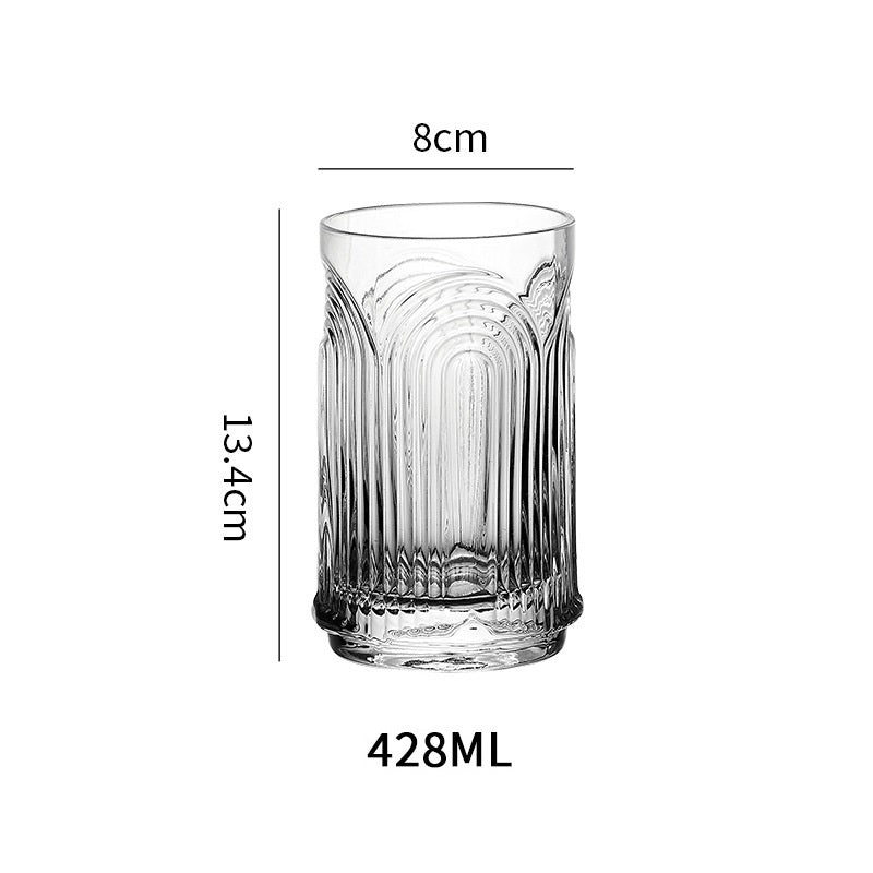 Handmade Small U Glass Water Cup – Unique Clear Juice Cup, Minimalist Niche Design, Heat-Resistant Glass for Home, Office & Cafés