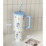 Large Capacity Portable Stainless Steel Vacuum Cup – 1.2L Cartoon Ice Cup with Handle