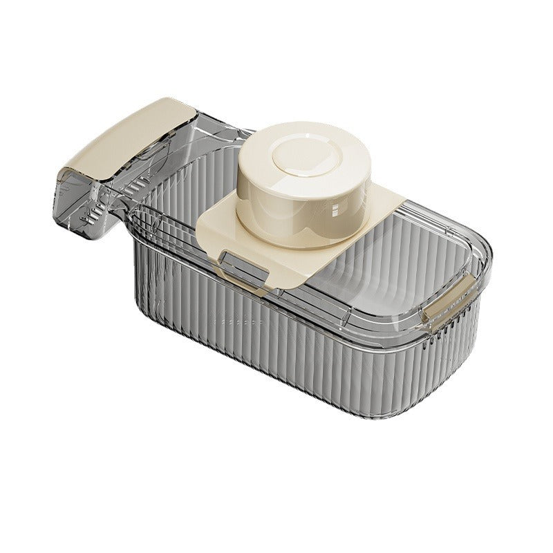 Multi-Blade Vegetable Chopper – Slice, Dice, Grate & Drain