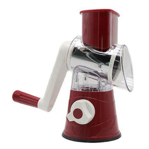 Hand-Crank Veggie Cutter – Easy Stainless Steel Kitchen Tool