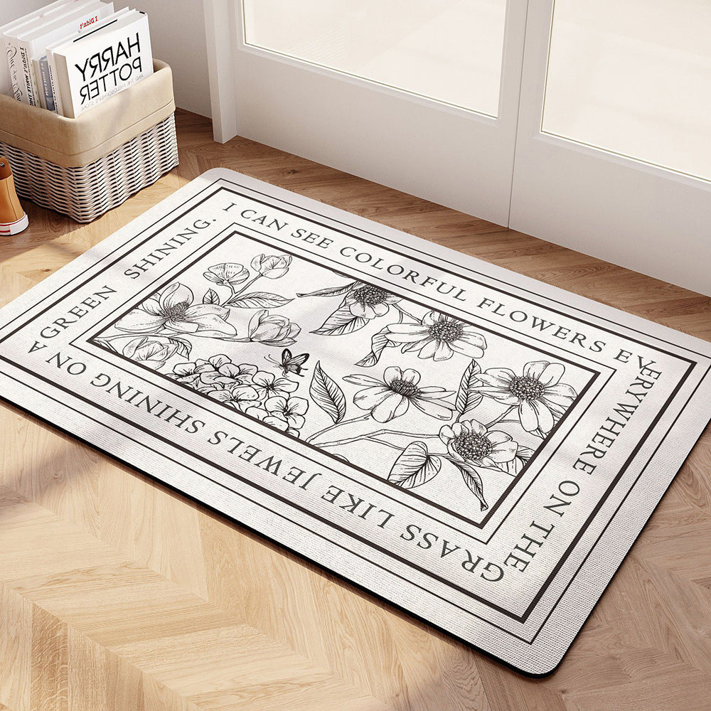 Absorbent Diatom Ooze Soft Cushion Foot Mat – Quick-Drying & Stylish Comfort
