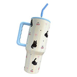 Large Capacity Portable Stainless Steel Vacuum Cup – 1.2L Cartoon Ice Cup with Handle