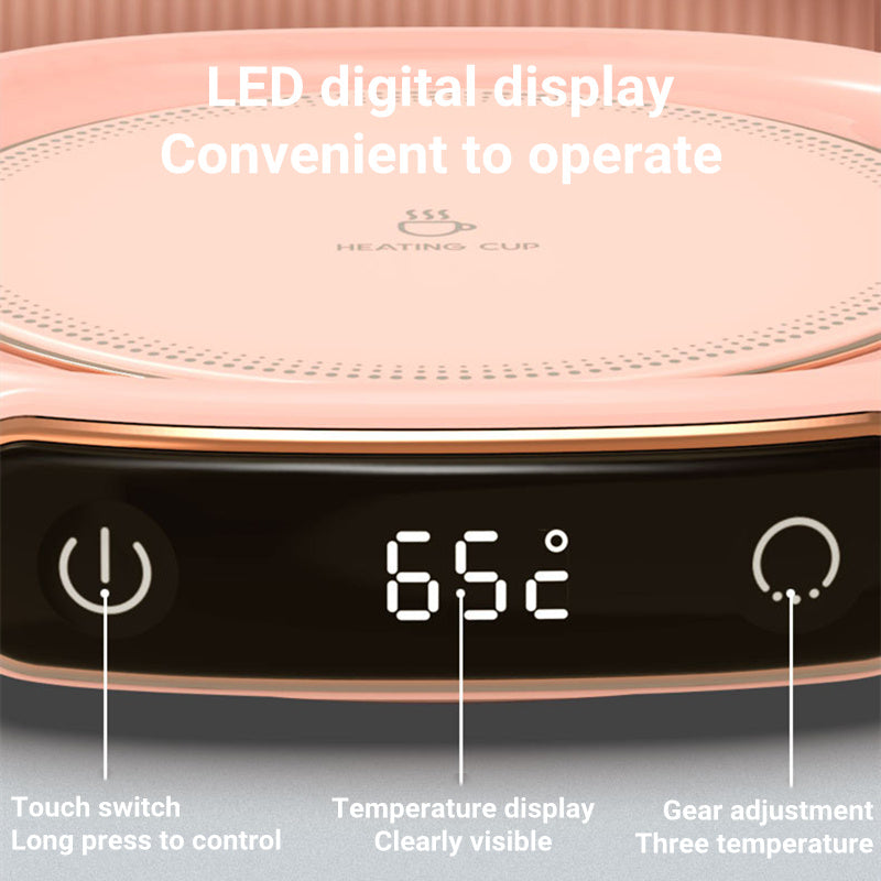 Electric Heating Coaster Pad with Constant Temperature Control for Tea, Coffee, Milk & Desktop Use