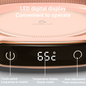 Electric Heating Coaster Pad with Constant Temperature Control for Tea, Coffee, Milk & Desktop Use