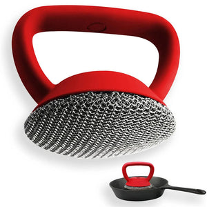 The Ultimate Cast Iron Cleaning Solution – 316 Stainless Steel Chainmail Scrubber