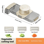 Multi-Blade Vegetable Chopper – Slice, Dice, Grate & Drain