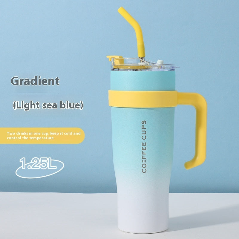 Stainless Steel Vacuum Cup with Straw – 3rd Gen Large-Capacity Insulated Bottle (40oz)