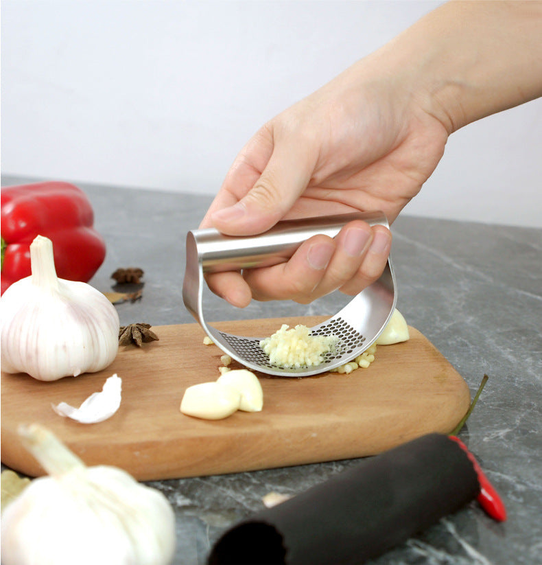 Upgraded Stainless Steel Garlic Press Squeezer – Manual GarlicTools Kitchen Gadgets
