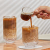 Handmade Small U Glass Water Cup – Unique Clear Juice Cup, Minimalist Niche Design, Heat-Resistant Glass for Home, Office & Cafés
