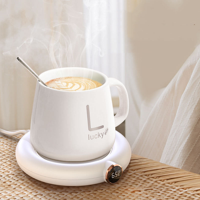 Electric Heating Coaster Pad with Constant Temperature Control for Tea, Coffee, Milk & Desktop Use