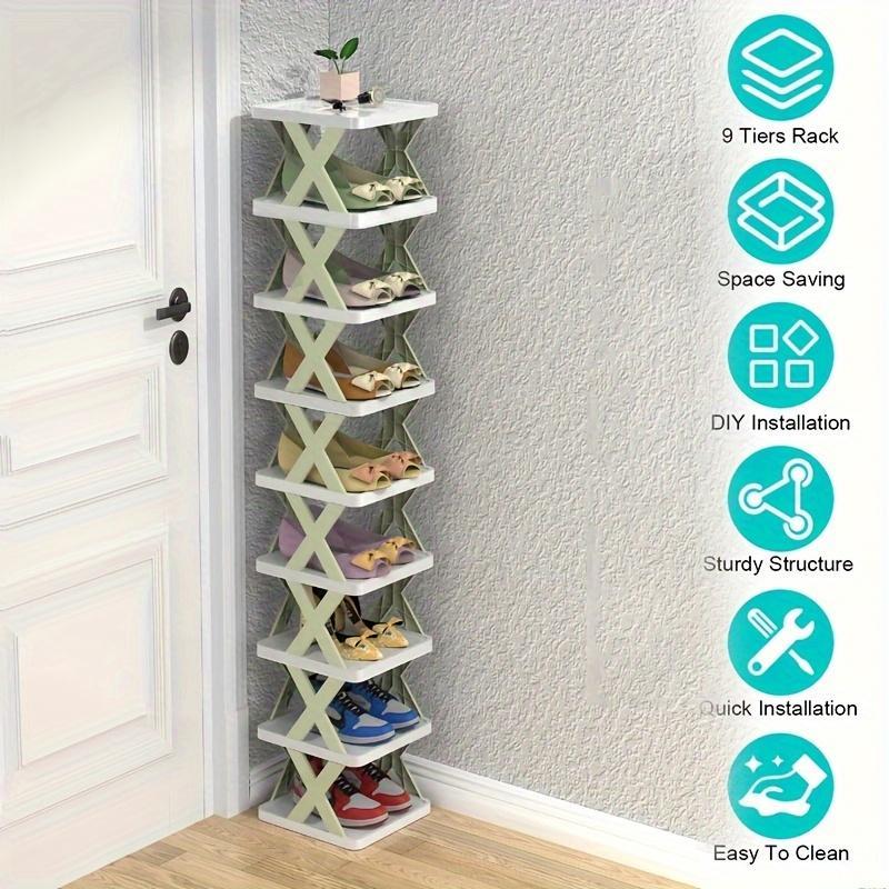Keep Your Shoes Neat, Tidy & Stylish with the Orange 9-Layer Shoe Rack