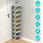 Keep Your Shoes Neat, Tidy & Stylish with the Orange 9-Layer Shoe Rack