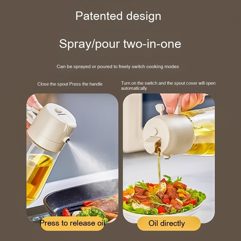 2-in-1 Oil Sprayer & Pour Bottle – Smart, Stylish, and Healthy Cooking!