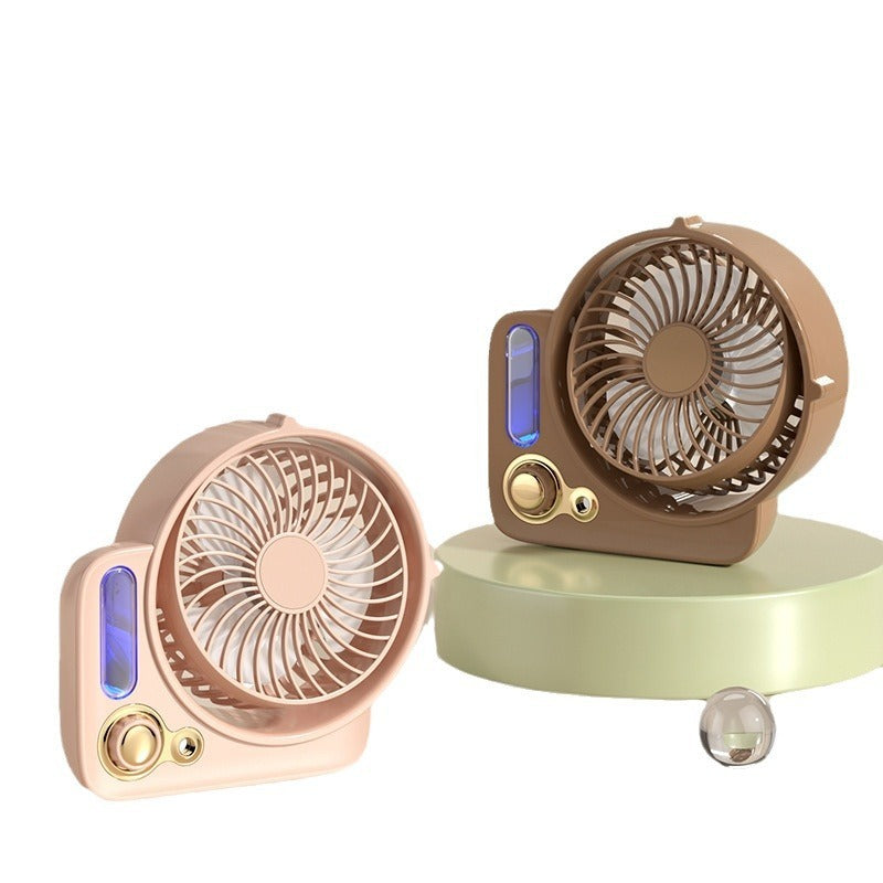 Stay Cool & Refreshed with the 3-in-1 Desktop Spray Humidifier Fan!