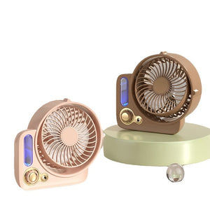Stay Cool & Refreshed with the 3-in-1 Desktop Spray Humidifier Fan!