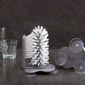 2-in-1 Cup Scrubber & Glass Cleaner - 360° Cleaning Brush