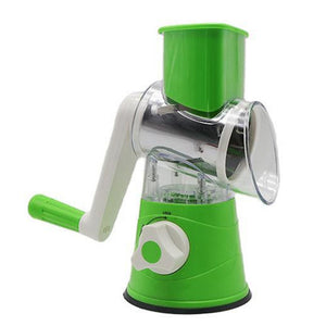 Hand-Crank Veggie Cutter – Easy Stainless Steel Kitchen Tool