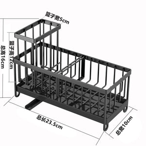 Server Kitchen 304 Stainless Steel Sponge & Cloth Storage Rack – Rustproof Organizer for Sink,