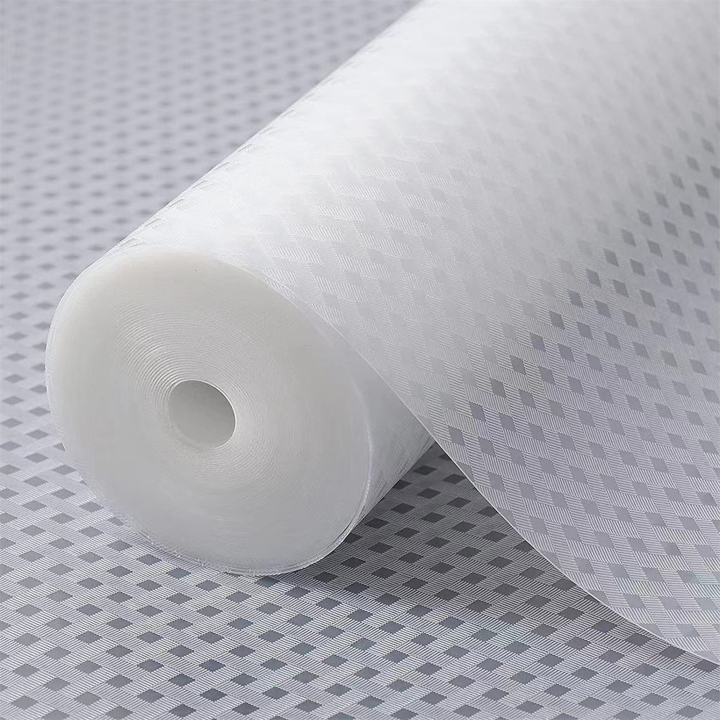 Waterproof Oblique Plaid Kitchen Drawer Mat – Non-Slip, Cut-to-Fit Cabinet Liner for Shelves, Drawers, Fridge & Surfaces