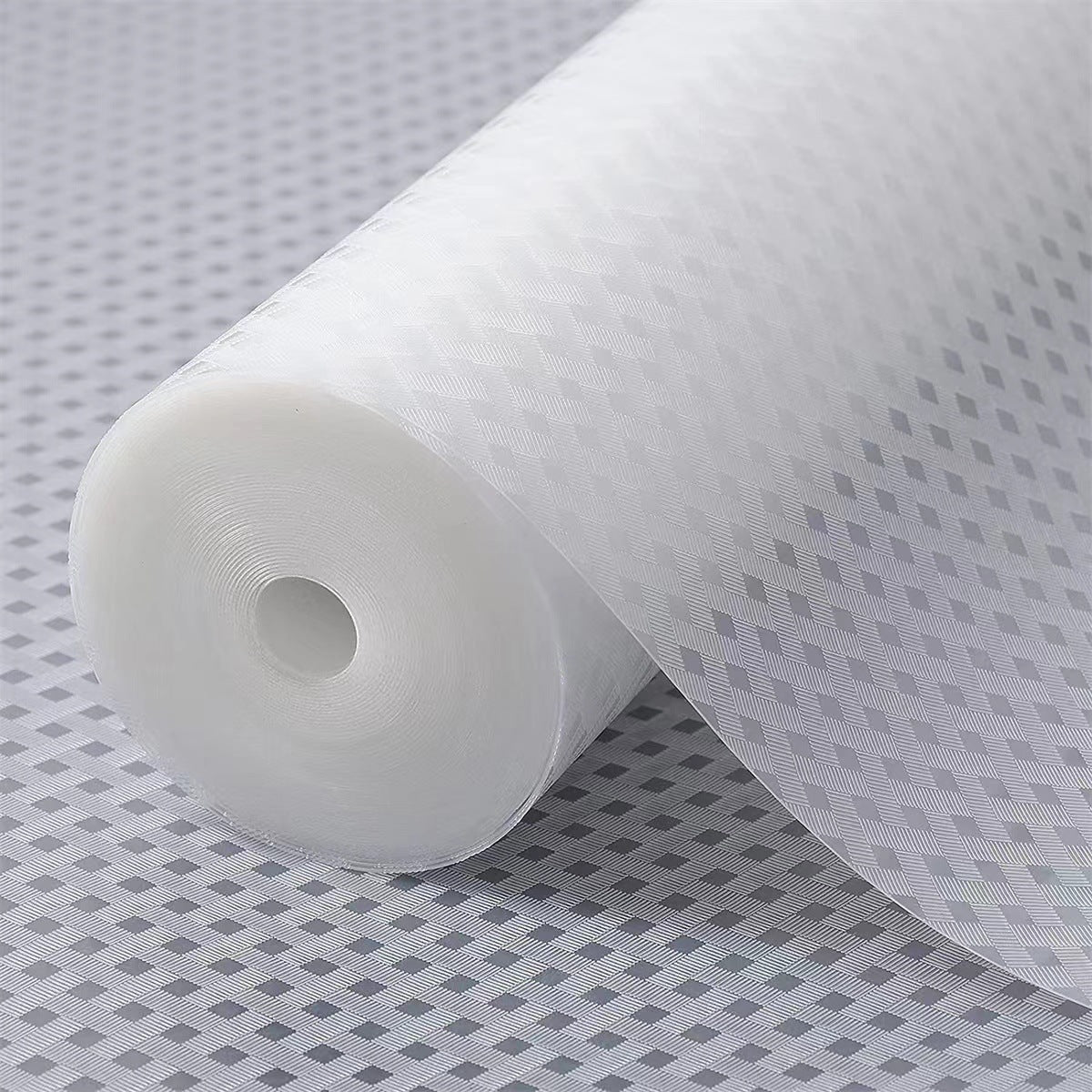 Waterproof Oblique Plaid Kitchen Drawer Mat – Non-Slip, Cut-to-Fit Cabinet Liner for Shelves, Drawers, Fridge & Surfaces