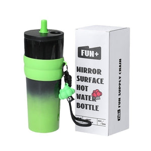 Stainless Steel Large-Capacity Vacuum Cup with Straw & Rope Handle – 710ml