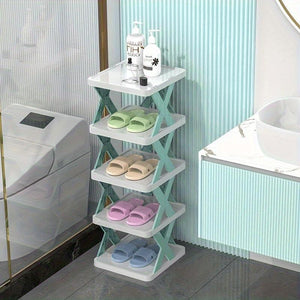 Keep Your Shoes Neat, Tidy & Stylish with the Orange 9-Layer Shoe Rack