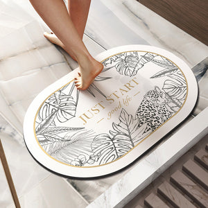 Absorbent Diatom Ooze Soft Cushion Foot Mat – Quick-Drying & Stylish Comfort