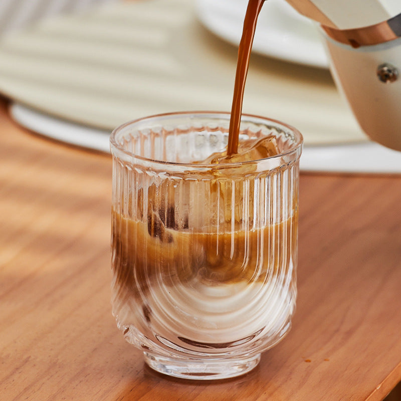 Handmade Small U Glass Water Cup – Unique Clear Juice Cup, Minimalist Niche Design, Heat-Resistant Glass for Home, Office & Cafés