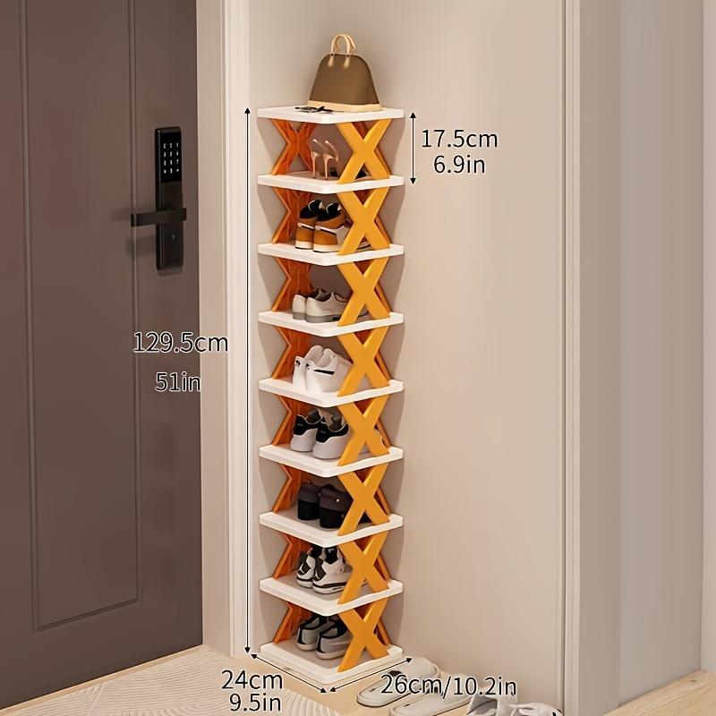 Keep Your Shoes Neat, Tidy & Stylish with the Orange 9-Layer Shoe Rack