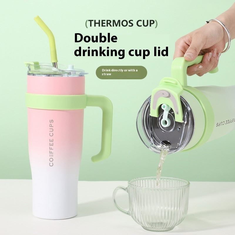 Stainless Steel Vacuum Cup with Straw – 3rd Gen Large-Capacity Insulated Bottle (40oz)