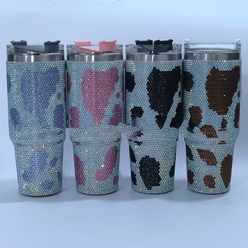 Ultimate Hydration Meets Premium Style – 40oz Diamond Stainless Steel Insulated Cup