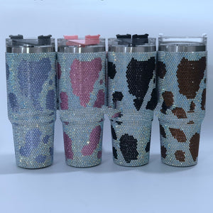 Ultimate Hydration Meets Premium Style – 40oz Diamond Stainless Steel Insulated Cup