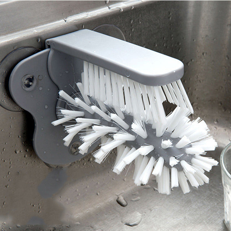 2-in-1 Cup Scrubber & Glass Cleaner - 360° Cleaning Brush